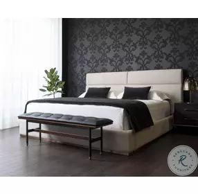 Beckham Chacha Cream Upholstered Platform Bedroom Set