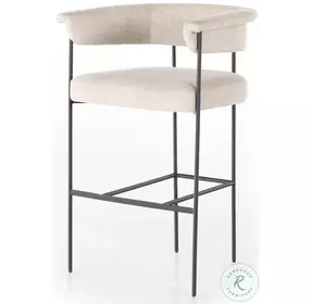 Carrie Light Camel And Matte Black Bar Stool