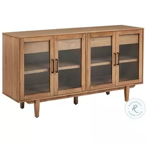 Middleton Natural 4 Door Sideboard with Dual Drawer