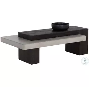Mallory Dark Brown and Gray Coffee Table