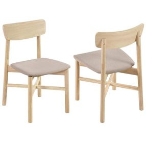 Parkridge Tan And White Washed Side Chair Set Of 2