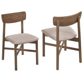 Parkridge Tan And Natural Walnut Side Chair Set Of 2