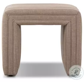 Augustine Crypton Nomad Taupe Performance Fabric Rectangular Ottoman
