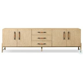 Rosedale Chaps Sand Yucca Oak Veneer 94" Media Console