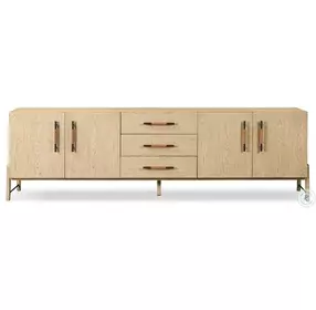 Rosedale Chaps Sand Yucca Oak Veneer 94" Media Console