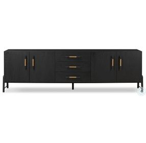 Rosedale Chaps Sand Ebony Oak Veneer 94" Media Console