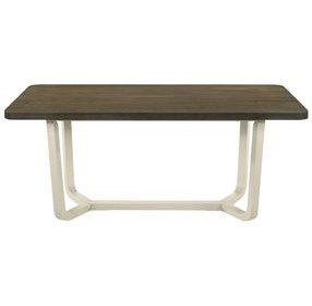 Biloxi Greyish And White 71" Rectangular Dining Table