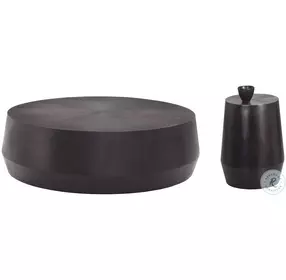 Creed Bronzed Gunmetal Aluminum Large Occasional Table Set