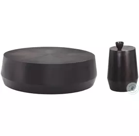 Evers Bronzed Gunmetal Aluminum Large Occasional Table Set