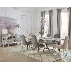 Antoine Clear Chrome Dining Room Set