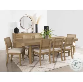 Arini Sand Wash 104" Extendable Dining Room Set