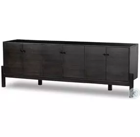 Reza Worn Black Parawood Media Console