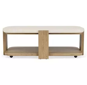 Sanibel Pale Oak and White Rectangular Cocktail Table