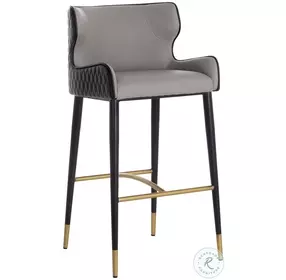 Marcellus Dillon Stratus And Black Bar Stool