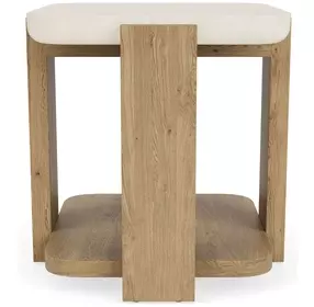 Sanibel Pale Oak and White Rectangular End Table