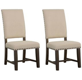 Townsend Beige Upholstered Parson Chair Set of 2