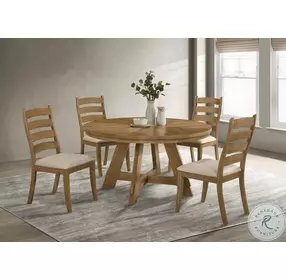 Danvers Brown Oak 54" Round Dining Room Set