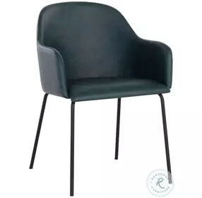 Hensley Dark Teal Dining Arm Chair