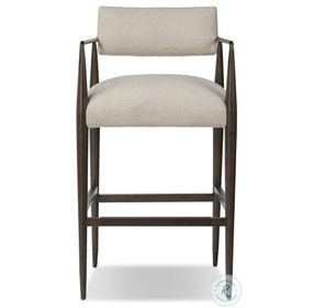 Waldon Charter Oatmeal Performance Fabric Bar Stool