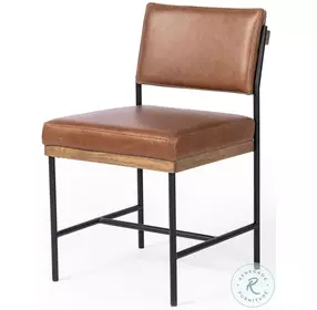 Benton Sonoma Chestnut Leather Dining Chair