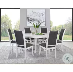 Judd Pearl White 54" Round Dining Room Set