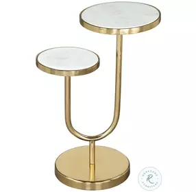 Marc White And Gold Side Table
