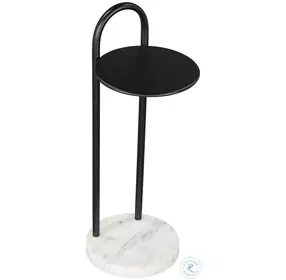 Christian Black And White Side Table