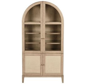 Kailani Beige Oak Vitrine Cabinet