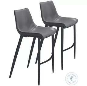 Magnus Dark Gray Bar Chair Set Of 2