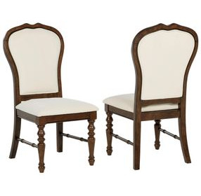 Landon Rich Brown Upholstered Side Chair Set Of 2