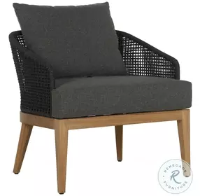 Capri Grace Bay Gray Performance Fabric Outdoor Lounge Chair