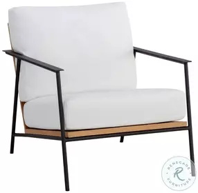 Nirelle Stinson White Outdoor Arm Chair