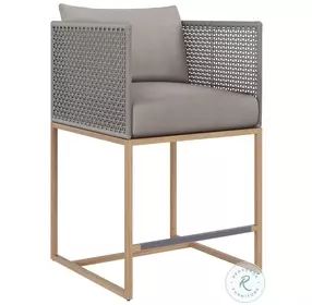 Cyprian Palazzo Taupe Outdoor Counter Height Stool
