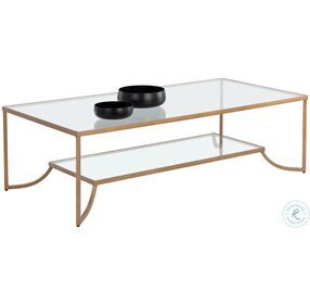 Kessler Clear And Antique Gold Coffee Table