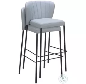 Linz Gray Bar Stool Set of 2