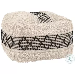 Pisco Beige And Black Ottoman