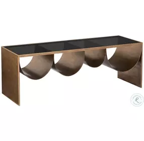 Reed Brass And Black Coffee Table