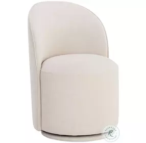 Cavoli Effie Linen Swivel Dining Chair
