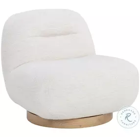 Georgia Merino Pearl Swivel Lounge Chair