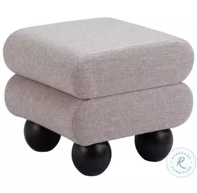 Davao Gray Performance Fabric Ottoman