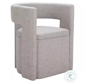 Papua Gray Performance Fabric Dining Chair