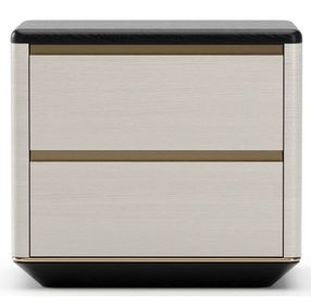 Madera Opal Ash and Walnut 2 Drawer Nightstand