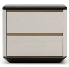 Madera Opal Ash and Walnut 2 Drawer Nightstand