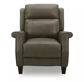 Raleigh York Mushroom Leather Pushback Recliner