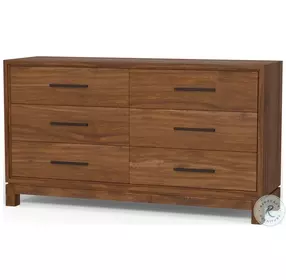 Nova Honey Maple 6 Drawer Dresser