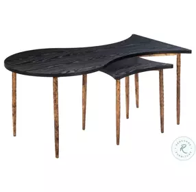 Norden Black And Bronze Coffee Table Set