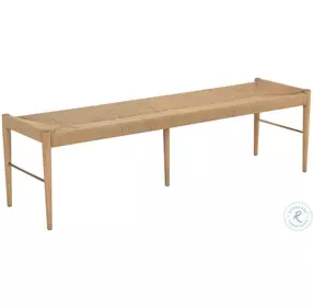 Moira Natural And Light Wash Bench