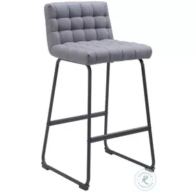 Pago Gray Performance Fabric Bar Stool Set Of 2