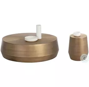 Evers Antique Gold Large Occasional Table Set