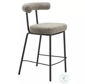 Kede Green Tweed Counter Height Stool